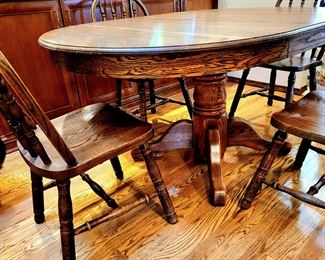 5-pc Solid Oak Dinette $165 or bid #20