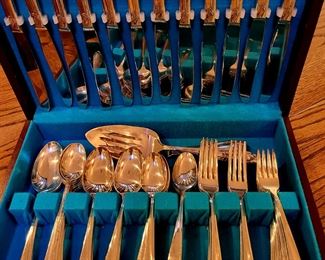 Rogers Bros Silver Flatware Service for 12 $85 or bid #21 