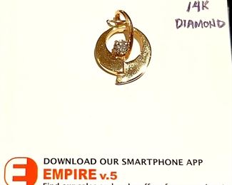14k Gold Diamond Solitaire Pendant $249
price is firm based on current goods value plus the diamond!