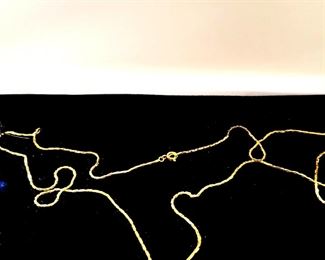14k Gold Necklace with Gemstone Pendant. SOLD