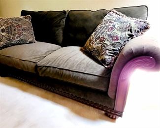 Traditional Olive Green Chenille Sofa  1 of 2 $245 or bid #29
Traditional Olive Green Chenille Sofa 2 of 2 $245 or bid #28