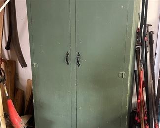 Hand Painted storage cabinet- green