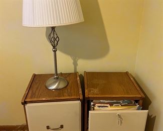 two - 2-drawer file cabinet