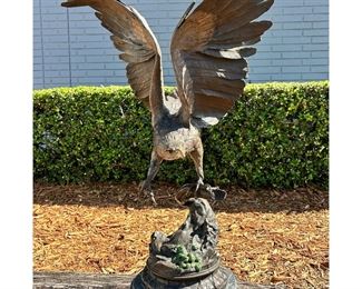 Large Jules Moigniez Bronze Eagle Sculpture on Marble A-1 Auction  