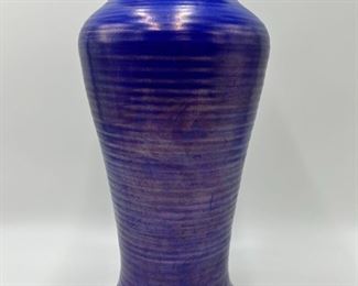 Cobalt Blue Lustre Signed Moorcroft Pottery Vase c1920