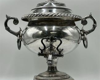 Large Antique Samovar Silver Tea Urn