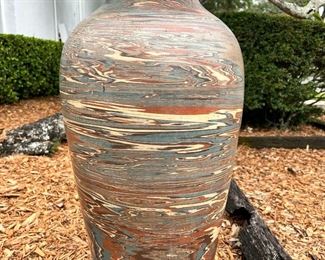 Large Vintage Handmade Niloak Mission Swirl Pottery Vase