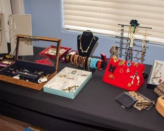 Various jewelry pieces, Coach purses and wallet