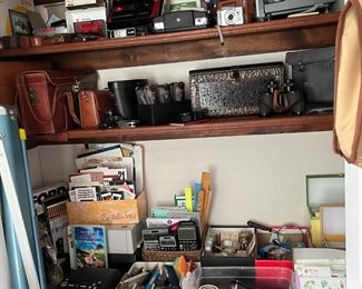 Large collection of vintage cameras