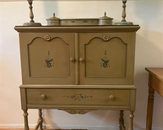 lovely bedroom set with original paint.  Stickley