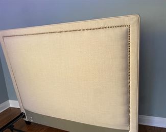 Studded fabric headboard. $75