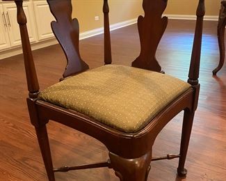 Vintage Mahogany Corner Chair  Queen Anne Style. 