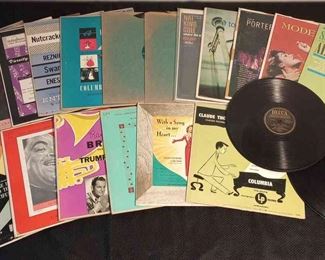 Lot Of 25 Assorted Vinyl Records 12s, 45s  78s