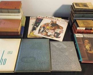 Assorted Vintage Books, Magazines, Yearbooks
