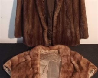 Womens Kriegmans Fur Coat  Shawl SM