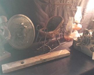 Vintage Rustic Decor Lot And Typewriter