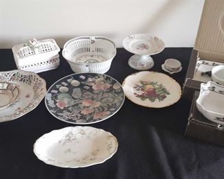 Assorted Floral China Pieces Duck Themed Pieces
