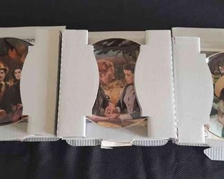 Set Of Three W.S. George Decorative Plates Gone With The Wind