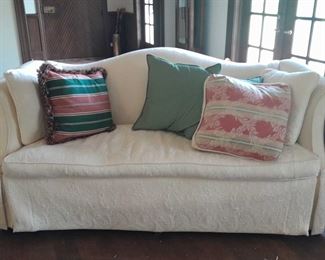 Basic White Paisley Pattern Sofa Pillows