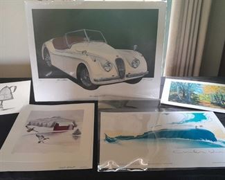 Assorted Art Prints Jaguar, Charles Nicholson, Whale Rider