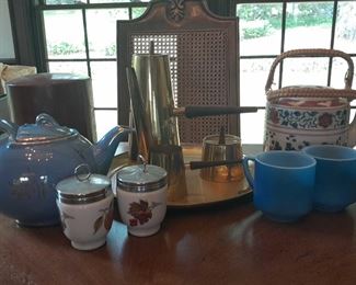Kitchen Goodies Odds Ends  Teapots, Gold Serving Items  More
