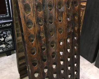 Antique wine holder rack