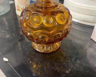 Fostoria  glass gold  