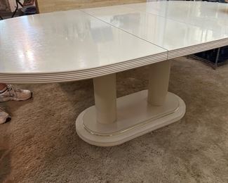 Beautiful kitchen table, shown with leaf