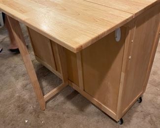 Island can also hold two stools on opposite side