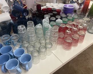 Glasses and mugs in all shapes and sizes