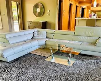 Modern Leather Sectional in the style of Moroni "Teva"