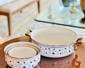 Enameled cookware and kitchen ware