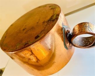 Hand wrought copper cookware