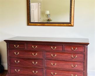 Henckel Harris Dresser and Inlaid Mirror