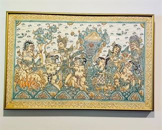 Jim Thompson Framed Thai Silk