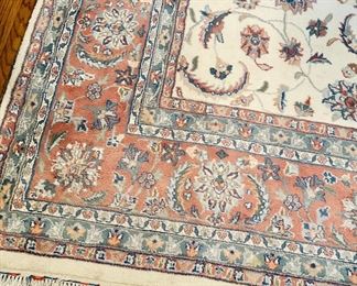 "Masterlooms" Handwoven wool rug.  Approx 9' x 12'