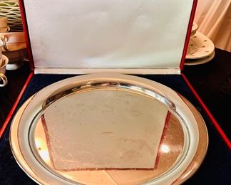 Pewter Cartier serving tray