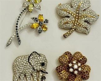 Rhinestone brooches