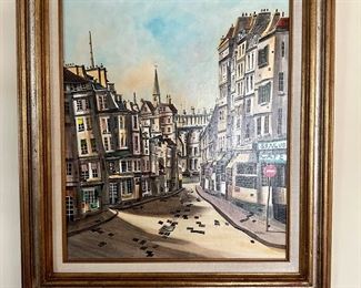 Original street scene signed Nikol