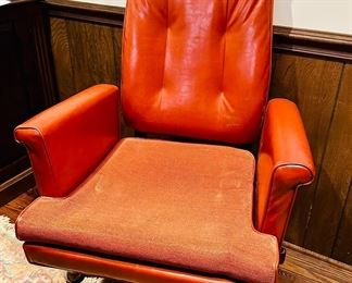 Vintage Mid Century Alma Swivel Desk Chair.