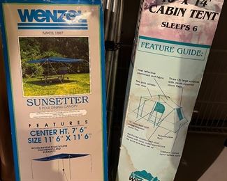 Lower Level-Sports Room:  A Sunsetter canopy and a Cabin tent still have their original boxes.