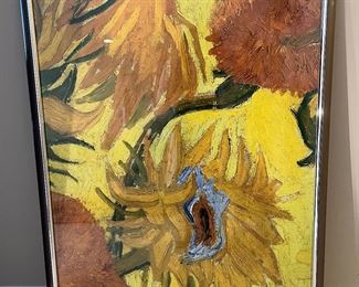 Lower Level:  This is the second of four Van Gogh posters:  Sunflowers  (26" x 38").