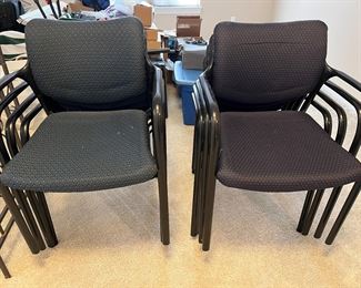 Lower Level:  Here are two more sets of four.  These are by Miller Office Furniture.