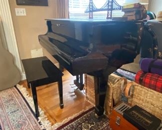 Bergmann ebony baby grand piano 5’10”
