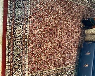 Red, black, ivory rug 5’3” x 7’8”