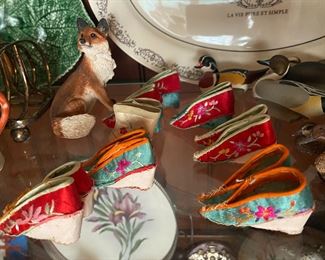 miniature silk Japanese shoes