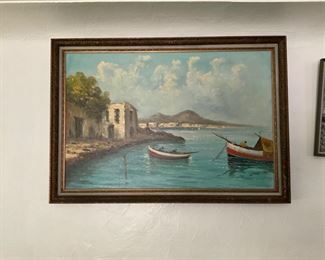 LARGE OIL PAINTING OF ROMANIA 