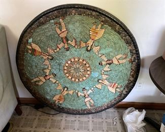 UNIQUE HAND MADE WITH 1000S OF SMALL TILES COFFEE TABLE.  
