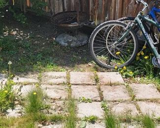 Fire pit  and bikes