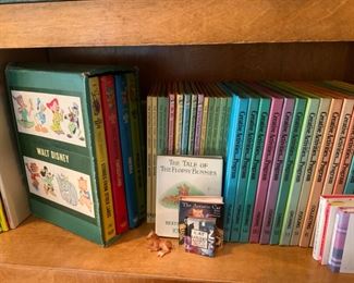 Library full of childrens books and collectibles 